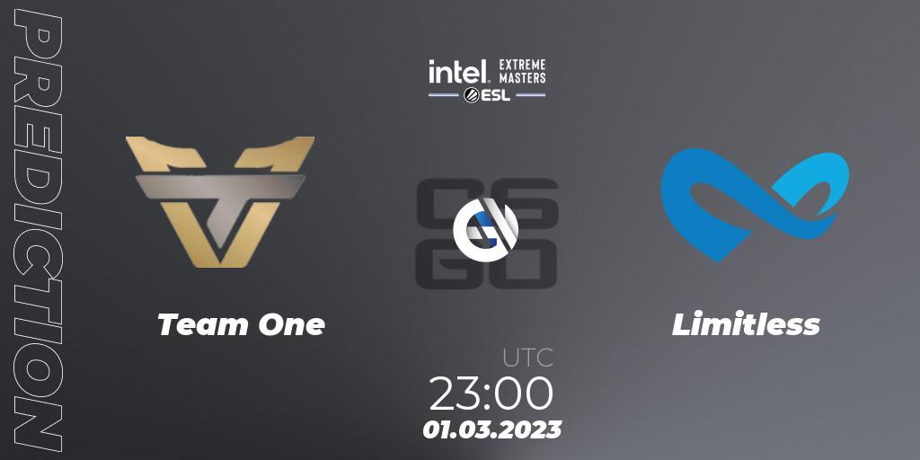 Team One vs Limitless: Match Prediction. 01.03.2023 at 23:00, Counter-Strike (CS2), IEM Dallas 2023 North America Open Qualifier 1