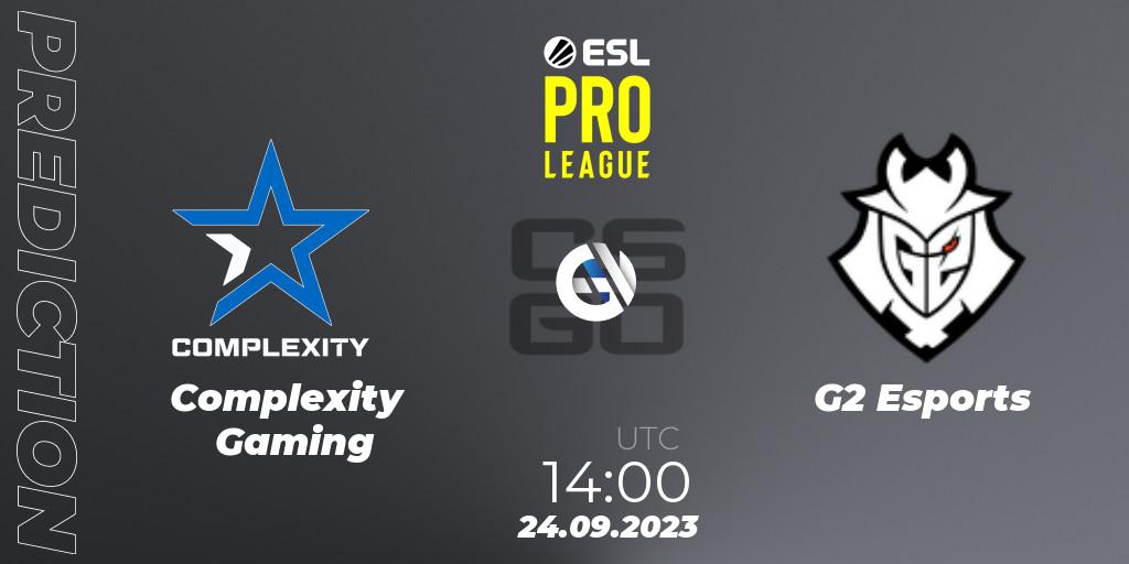 Complexity Gaming vs G2 Esports: Match Prediction. 24.09.2023 at 14:00, Counter-Strike (CS2), ESL Pro League Season 18