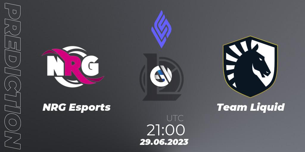 NRG Esports vs FlyQuest: Match Prediction. 29.06.23, LoL, LCS Summer 2023 - Group Stage