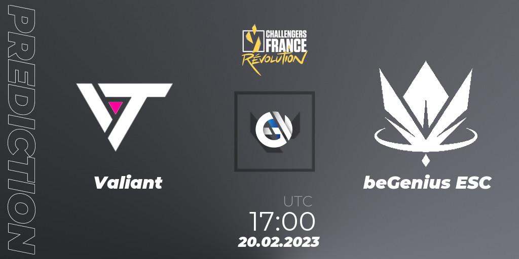 Valiant vs beGenius ESC: Match Prediction. 20.02.23, VALORANT, VALORANT Challengers 2023 France: Revolution Split 1