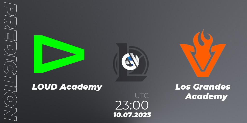 LOUD Academy vs Los Grandes Academy: Match Prediction. 10.07.2023 at 23:00, LoL, CBLOL Academy Split 2 2023 - Group Stage