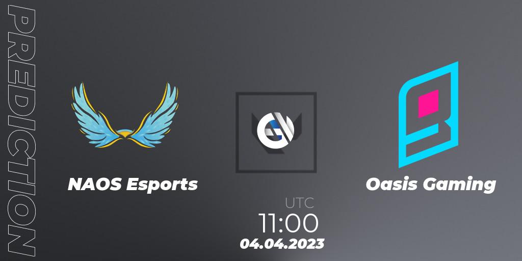 NAOS Esports vs Oasis Gaming: Match Prediction. 04.04.23, VALORANT, VALORANT Challengers 2023: Philippines Split 2 - Group stage