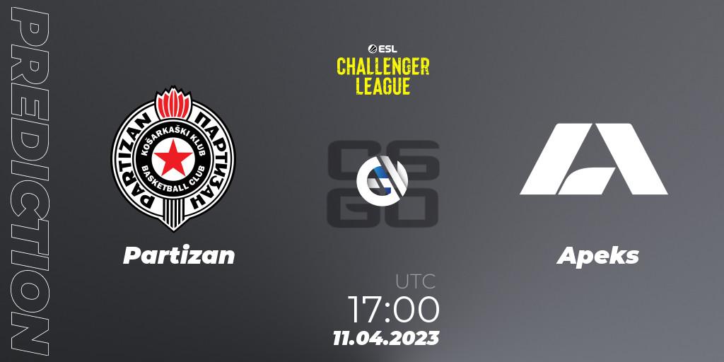 Partizan vs Apeks: Match Prediction. 17.04.23, CS2 (CS:GO), ESL Challenger League Season 45: Europe