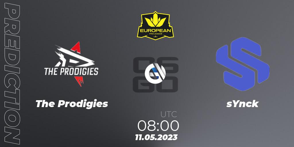 The Prodigies vs sYnck: Match Prediction. 11.05.2023 at 08:00, Counter-Strike (CS2), European Pro League Season 8: Division 2