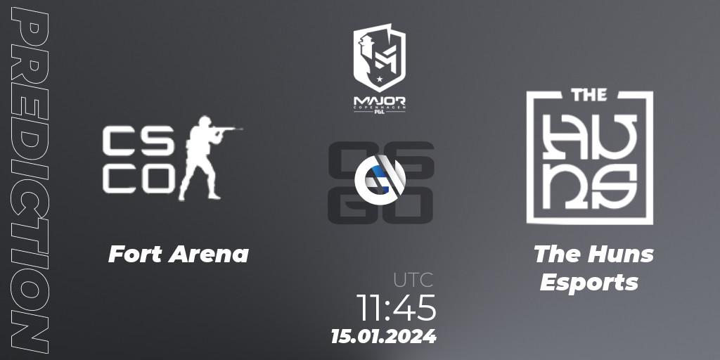 Fort Arena vs The Huns Esports: Match Prediction. 15.01.2024 at 12:15, Counter-Strike (CS2), PGL CS2 Major Copenhagen 2024 East Asia RMR Open Qualifier