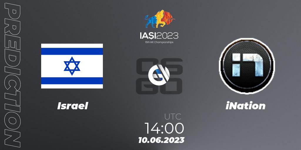 Israel vs iNation: Match Prediction. 10.06.23, CS2 (CS:GO), IESF World Esports Championship 2023: Eastern Europe Qualifier