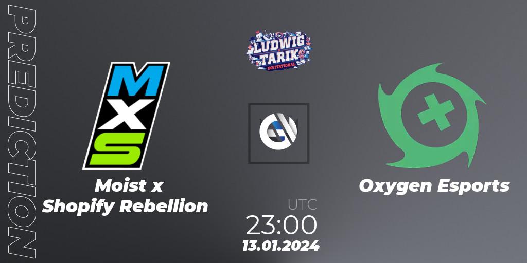 Moist x Shopify Rebellion vs Oxygen Esports: Match Prediction. 13.01.24, VALORANT, Ludwig x Tarik Invitational 2