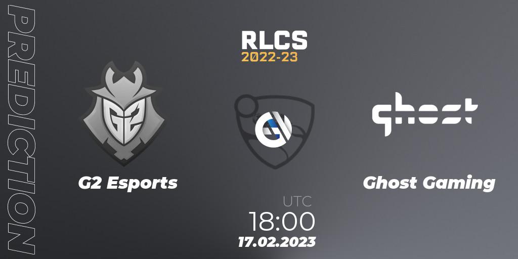 G2 Esports vs Ghost Gaming: Match Prediction. 17.02.23, Rocket League, RLCS 2022-23 - Winter: North America Regional 2 - Winter Cup