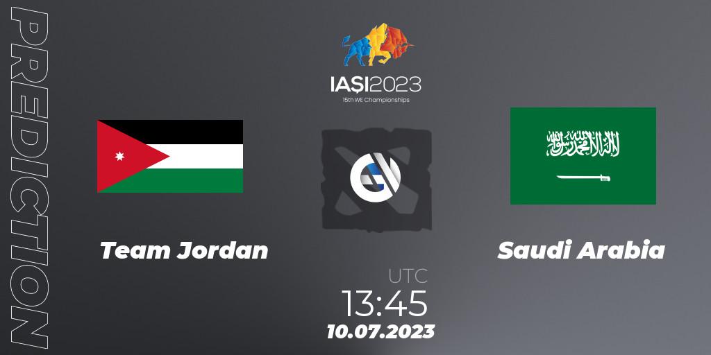 Team Jordan vs Saudi Arabia: Match Prediction. 10.07.2023 at 14:45, Dota 2, Gamers8 IESF Asian Championship 2023