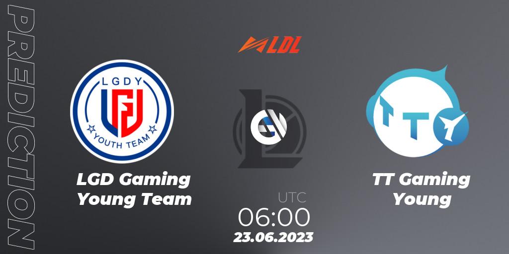 LGD Gaming Young Team vs TT Gaming Young: Match Prediction. 23.06.2023 at 06:00, LoL, LDL 2023 - Regular Season - Stage 3