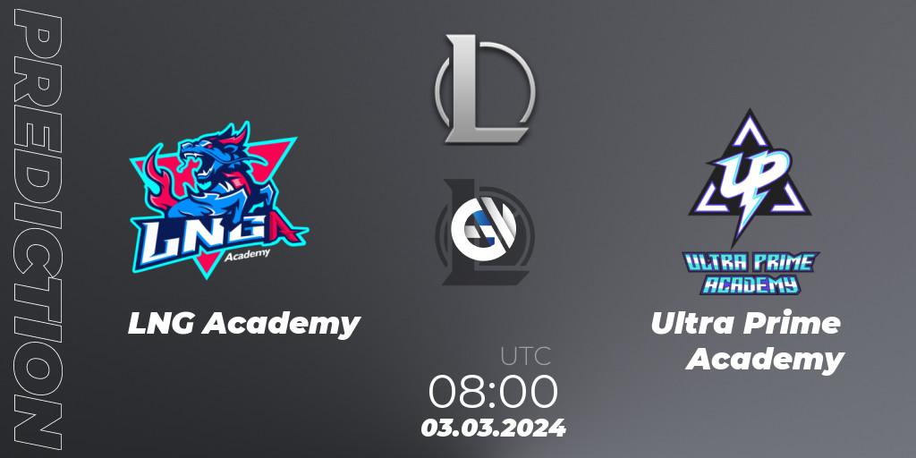 LNG Academy vs Ultra Prime Academy: Match Prediction. 03.03.2024 at 08:00, LoL, LDL 2024 - Stage 1