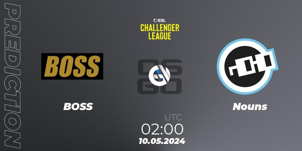 BOSS vs Nouns: Match Prediction. 10.05.2024 at 02:00, Counter-Strike (CS2), ESL Challenger League Season 47: North America