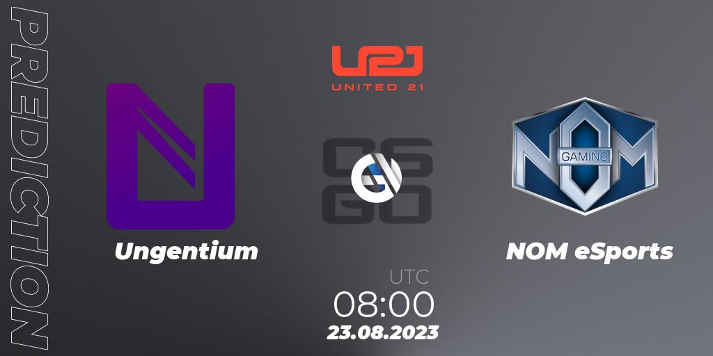 Ungentium vs NOM eSports: Match Prediction. 24.08.23, CS2 (CS:GO), United21 Season 5