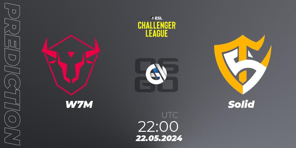 W7M vs Solid: Match Prediction. 22.05.2024 at 22:00, Counter-Strike (CS2), ESL Challenger League Season 47: South America