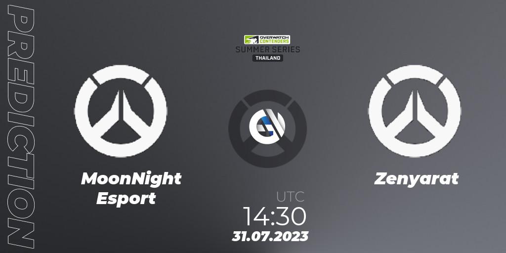 MoonNight Esport vs Zenyarat: Match Prediction. 31.07.2023 at 13:30, Overwatch, Overwatch Contenders 2023 Summer Series: Thailand