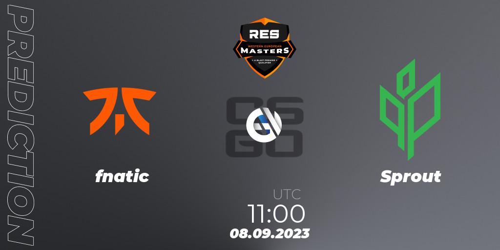 fnatic vs Sprout: Match Prediction. 08.09.2023 at 11:00, Counter-Strike (CS2), RES Western European Masters: Fall 2023