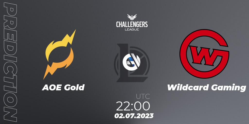 AOE Gold vs Wildcard Gaming: Match Prediction. 02.07.2023 at 22:00, LoL, North American Challengers League 2023 Summer - Group Stage