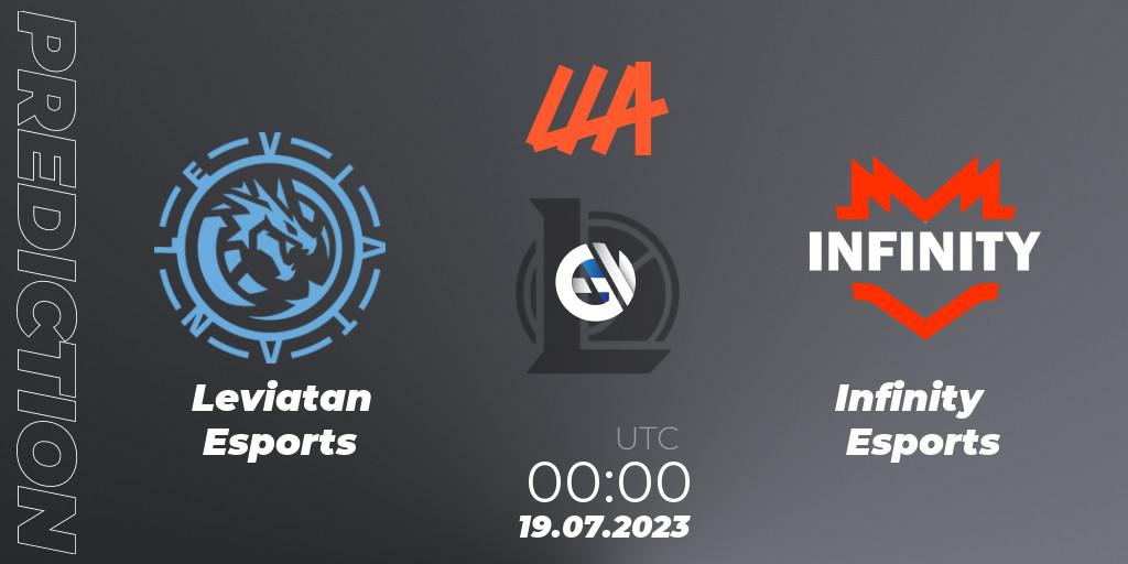 Leviatan Esports vs Infinity Esports: Match Prediction. 19.07.2023 at 00:00, LoL, LLA Closing 2023 - Group Stage