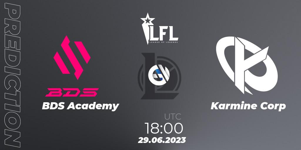 BDS Academy vs Karmine Corp: Match Prediction. 29.06.2023 at 18:00, LoL, LFL Summer 2023 - Group Stage