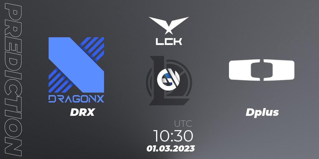 DRX vs Dplus: Match Prediction. 01.03.23, LoL, LCK Spring 2023 - Group Stage
