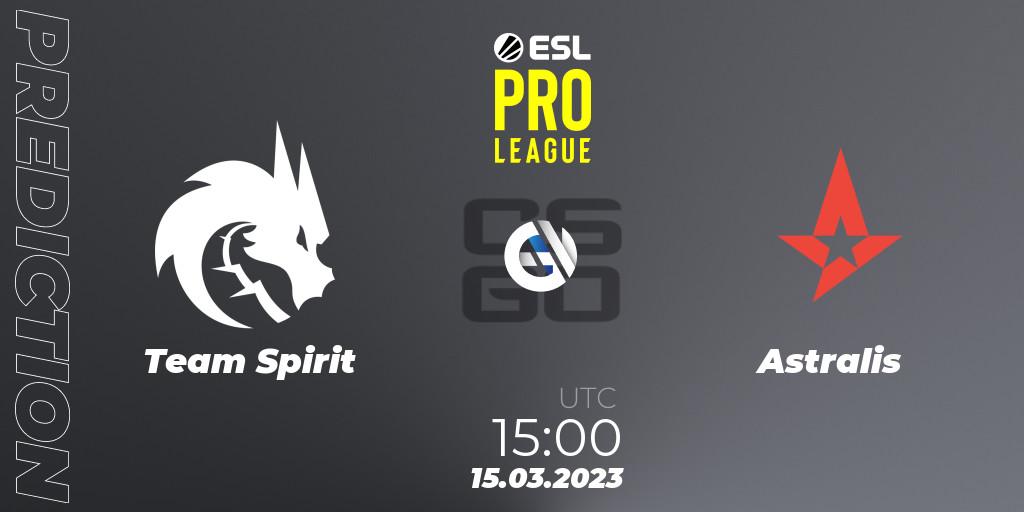Team Spirit vs Astralis: Match Prediction. 15.03.23, CS2 (CS:GO), ESL Pro League Season 17