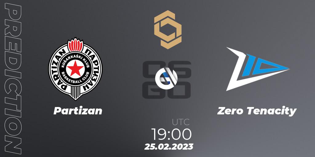 Partizan vs Zero Tenacity: Match Prediction. 25.02.2023 at 19:20, Counter-Strike (CS2), CCT South Europe Series #3