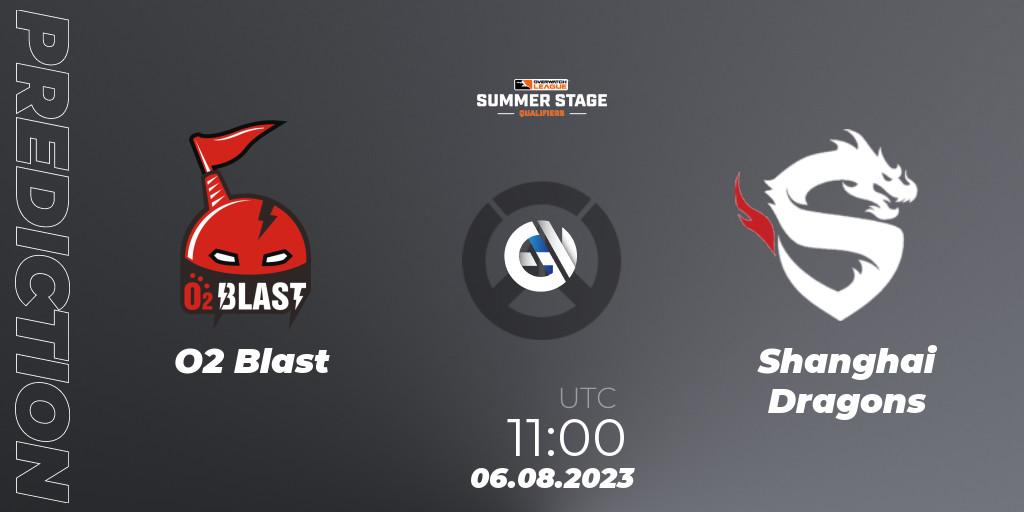 O2 Blast vs Shanghai Dragons: Match Prediction. 06.08.2023 at 11:45, Overwatch, Overwatch League 2023 - Summer Stage Qualifiers