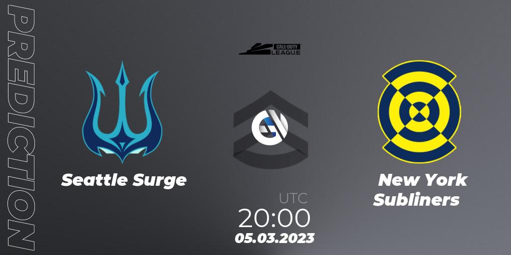 Seattle Surge vs New York Subliners: Match Prediction. 05.03.23, Call of Duty, Call of Duty League 2023: Stage 3 Major Qualifiers