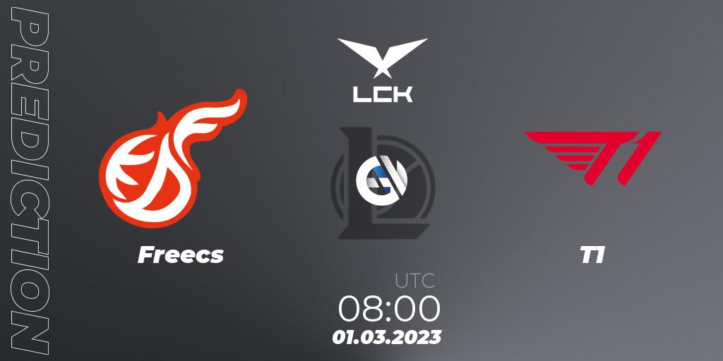 Freecs vs T1: Match Prediction. 01.03.23, LoL, LCK Spring 2023 - Group Stage