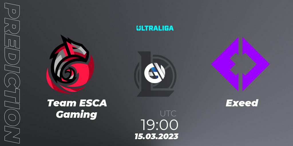 Team ESCA Gaming vs Exeed: Match Prediction. 08.03.2023 at 19:00, LoL, Ultraliga Season 9 - Group Stage