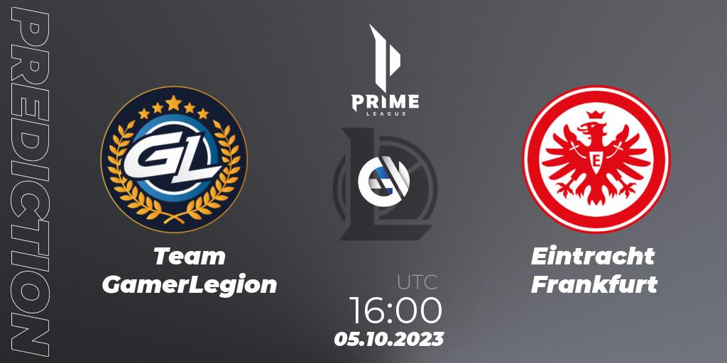 Team GamerLegion vs Eintracht Frankfurt: Match Prediction. 05.10.23, LoL, Prime League Pokal 2023
