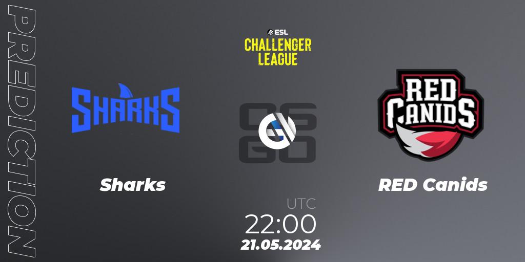 Sharks vs RED Canids: Match Prediction. 21.05.2024 at 22:00, Counter-Strike (CS2), ESL Challenger League Season 47: South America