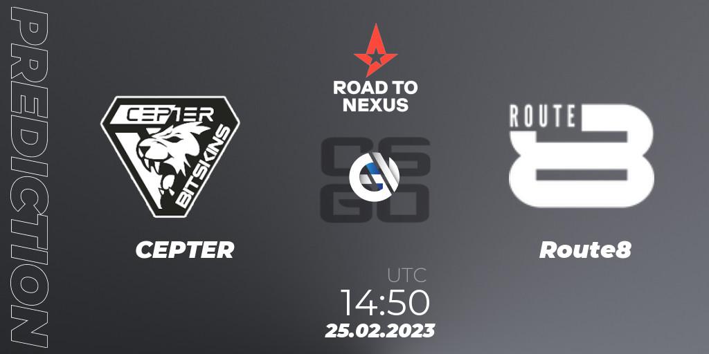 Alpha Gaming vs Route8: Match Prediction. 25.02.2023 at 14:55, Counter-Strike (CS2), Road to Nexus