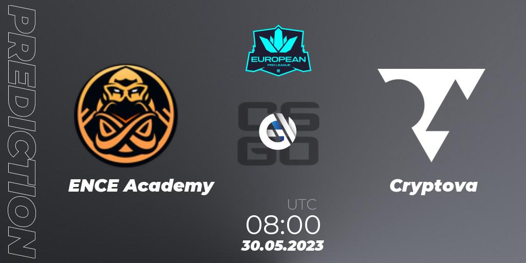 ENCE Academy vs Cryptova: Match Prediction. 30.05.23, CS2 (CS:GO), European Pro League Season 8
