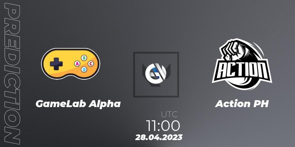 GameLab Alpha vs Action PH: Match Prediction. 28.04.23, VALORANT, VALORANT Challengers 2023: Philippines Split 2 - Group stage