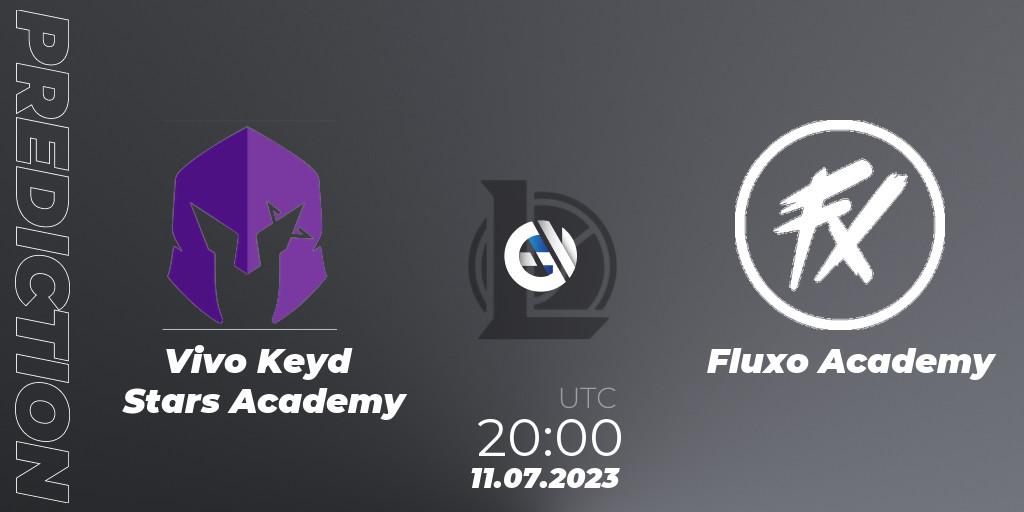 Vivo Keyd Stars Academy vs Fluxo Academy: Match Prediction. 11.07.23, LoL, CBLOL Academy Split 2 2023 - Group Stage