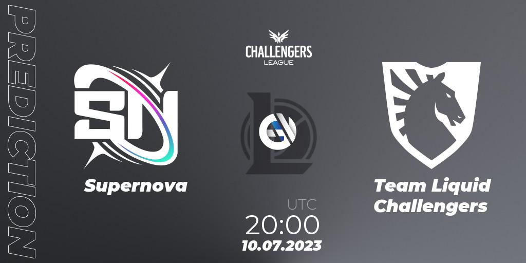 Supernova vs Team Liquid Challengers: Match Prediction. 18.06.2023 at 20:00, LoL, North American Challengers League 2023 Summer - Group Stage