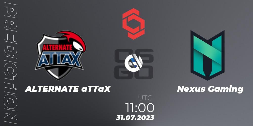 ALTERNATE aTTaX vs Nexus Gaming: Match Prediction. 31.07.2023 at 11:00, Counter-Strike (CS2), CCT Central Europe Series #7