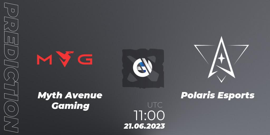 Myth Avenue Gaming vs Polaris Esports: Match Prediction. 21.06.23, Dota 2, 1XPLORE Asia #1