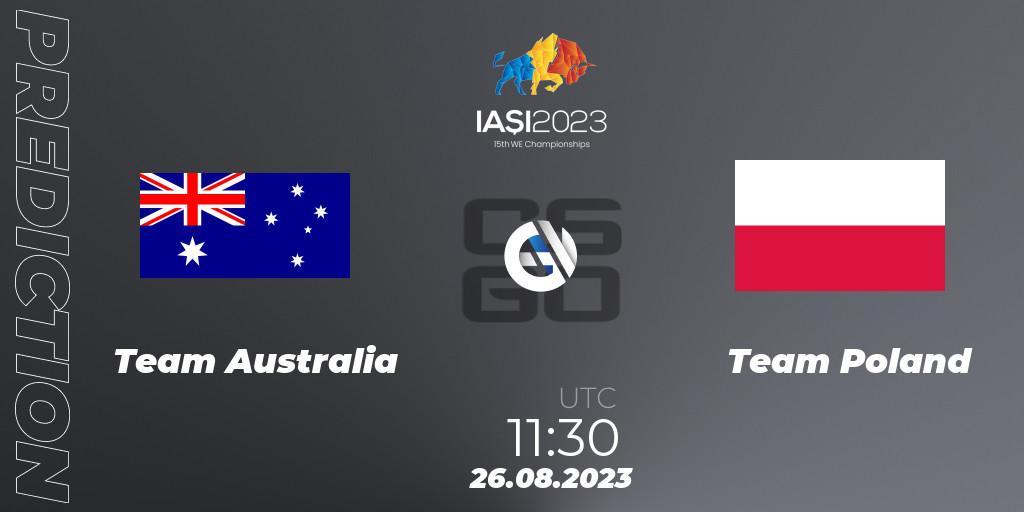 Team Australia vs Team Poland: Match Prediction. 26.08.23, CS2 (CS:GO), IESF World Esports Championship 2023