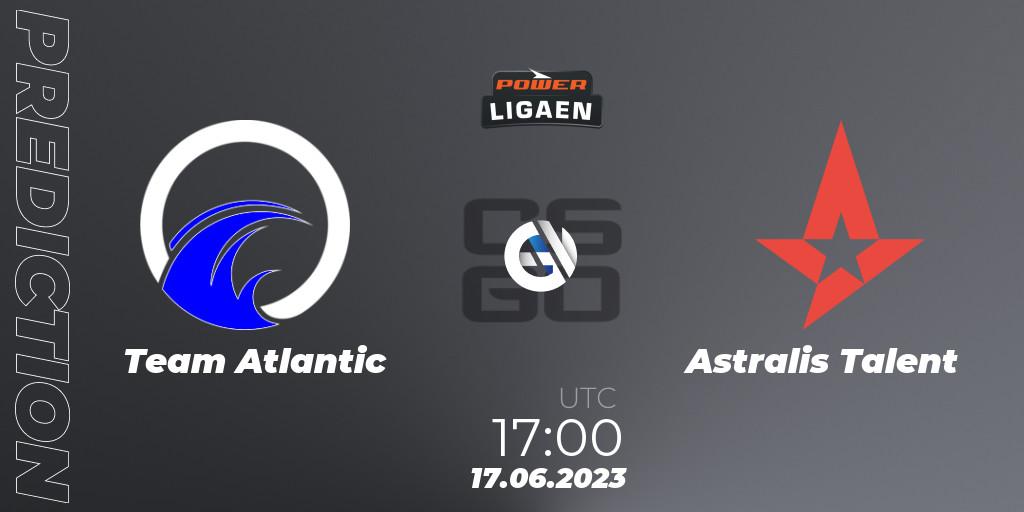 Team Atlantic vs Astralis Talent: Match Prediction. 17.06.23, CS2 (CS:GO), Dust2.dk Ligaen Season 23
