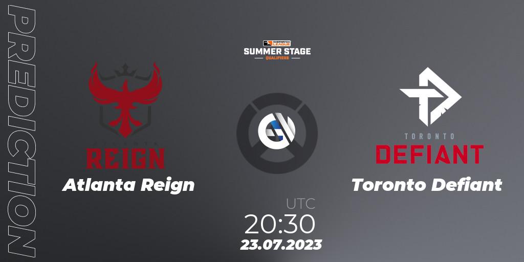 Atlanta Reign vs Toronto Defiant: Match Prediction. 23.07.2023 at 20:30, Overwatch, Overwatch League 2023 - Summer Stage Qualifiers