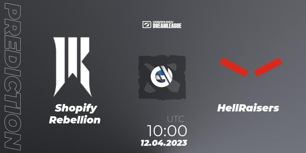 Shopify Rebellion vs ex-HellRaisers: Match Prediction. 12.04.2023 at 10:10, Dota 2, DreamLeague Season 19 - Group Stage 1