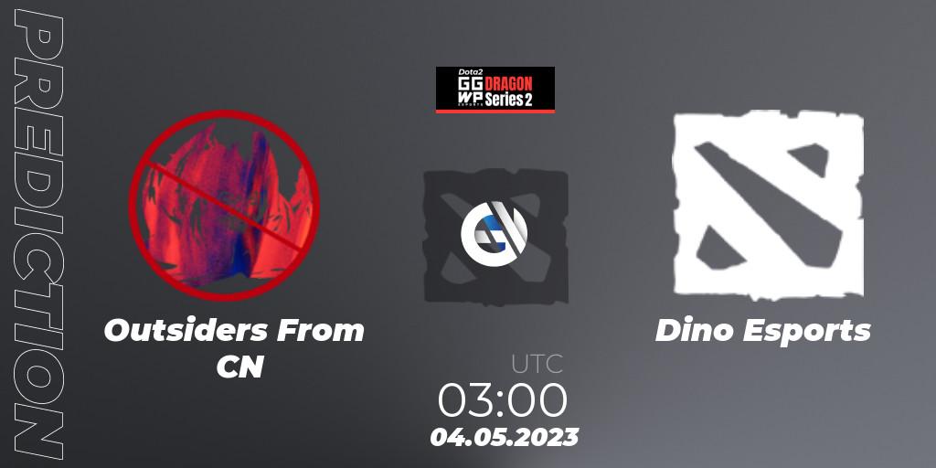 Outsiders From CN vs Dino Esports: Match Prediction. 04.05.23, Dota 2, GGWP Dragon Series 2