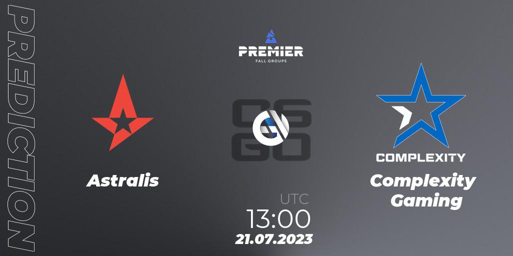 Astralis vs Complexity Gaming: Match Prediction. 21.07.2023 at 13:00, Counter-Strike (CS2), BLAST Premier Fall Groups 2023