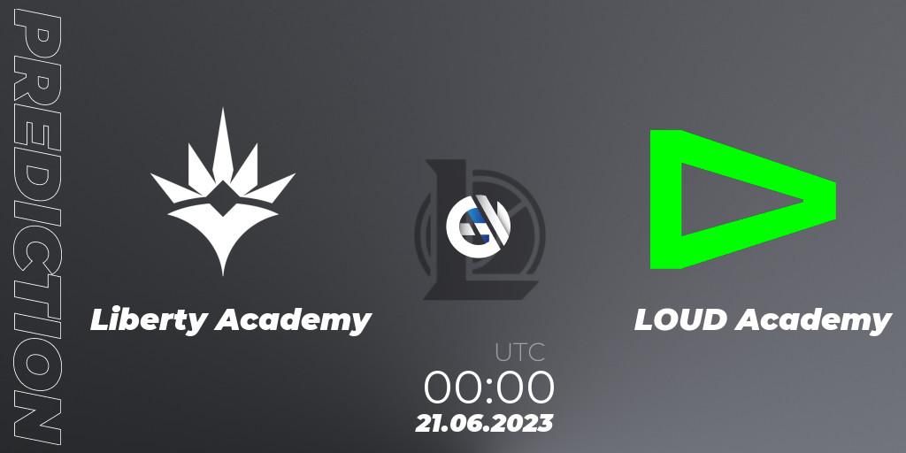 Liberty Academy vs LOUD Academy: Match Prediction. 21.06.2023 at 00:00, LoL, CBLOL Academy Split 2 2023 - Group Stage