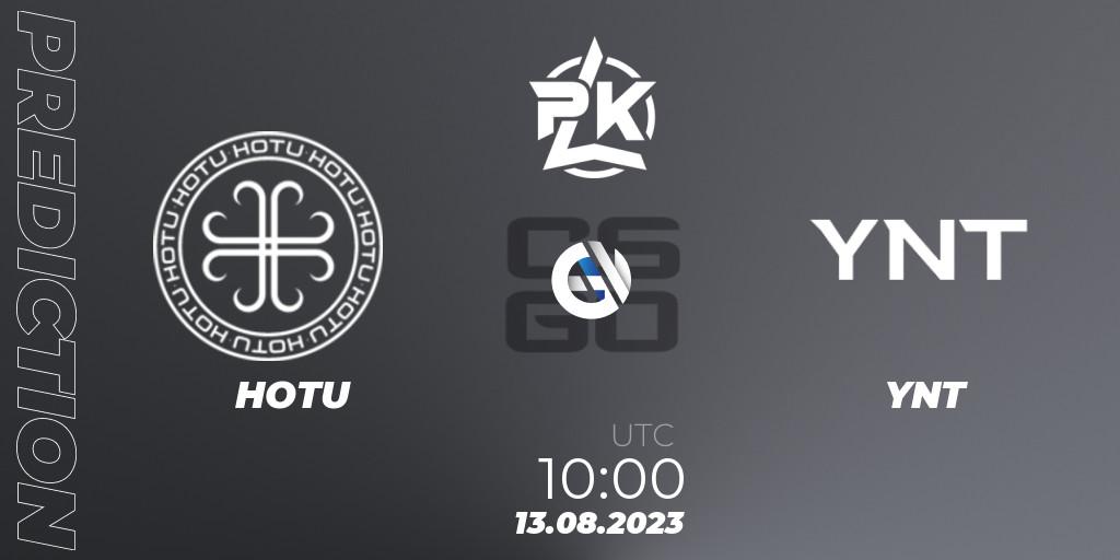 HOTU vs YNT: Match Prediction. 13.08.2023 at 10:20, Counter-Strike (CS2), Russian Cybersport League 2023
