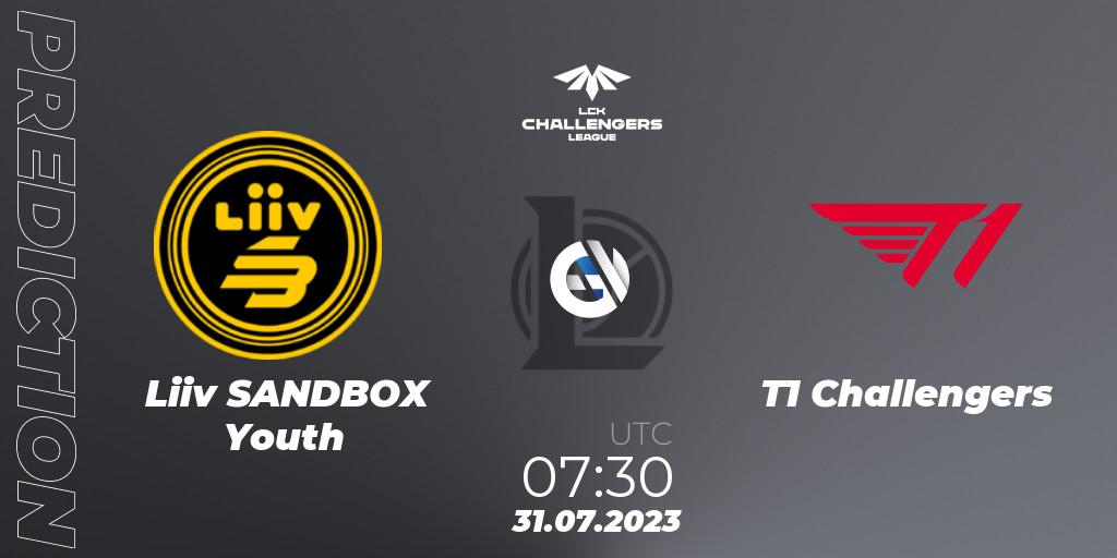 Liiv SANDBOX Youth vs T1 Challengers: Match Prediction. 31.07.23, LoL, LCK Challengers League 2023 Summer - Group Stage