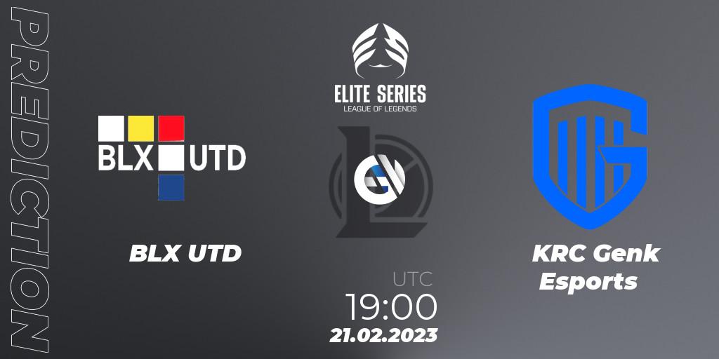 BLX UTD vs KRC Genk Esports: Match Prediction. 21.02.23, LoL, Elite Series Spring 2023 - Group Stage