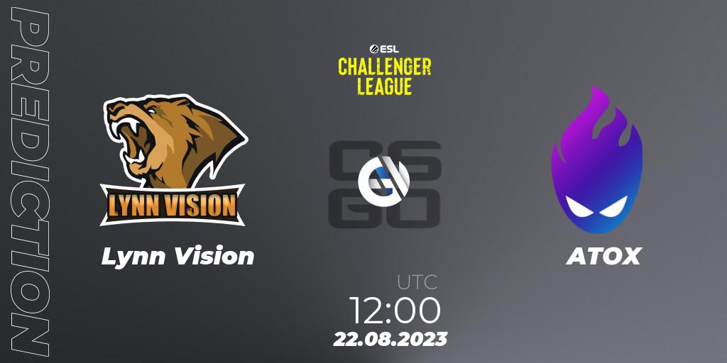 Lynn Vision vs ATOX: Match Prediction. 22.08.23, CS2 (CS:GO), ESL Challenger League Season 46: Asia-Pacific